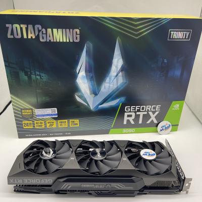 China Workstation Rumax ZOTAC RTX 3090 Trinity 24GB GDDR6X 384 Bit 19.5 Gbps PCIE 4.0 Gaming Graphics Card for sale