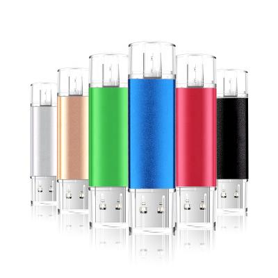 China Compatible with Expanding Memory OTG USB Pen Drive 128GB 64GB 32GB 16GB 8GB 4GB USB 2in1 Smart Phone PC and Phone Expanding OTG Flash Drive for Android Phones for sale