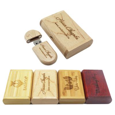 China Optional Multicolor Wooden Pen Drive Customize LOGO USB Flash Drive 4gb 8gb 16gb 32gb Pen Drives Maple Wood USB Stick for sale