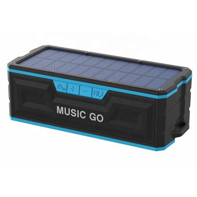 China IPX5 Portable Solar Phone Function Blue Tooths Speaker With Power Bank for sale