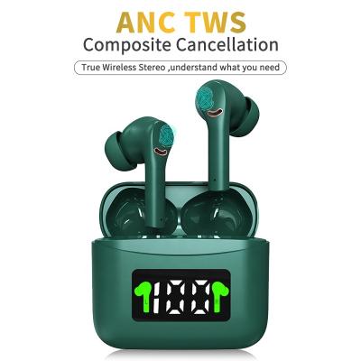 China Dual Microphone ANC TWS BT 5.2 Headphones With Microphone HD Stereo Wireless Earbuds Sports Waterproof Earbuds For Iphone Huawei Xiaomi for sale