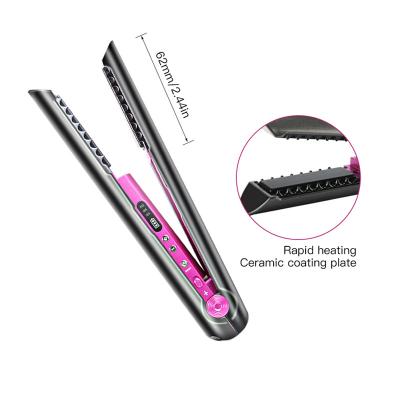 China Safety Amazon Success Cordless Hair Straightener Flat Iron 2 in 1 Hair Straightener and Curler with Cordless Refill for sale