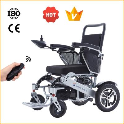 China Disabled Aviation Aluminum Alloy Because-E8000 Aluminum Alloy Folding Lithium Battery Electric Wheelchair Remote Control Wheelchair Price for sale