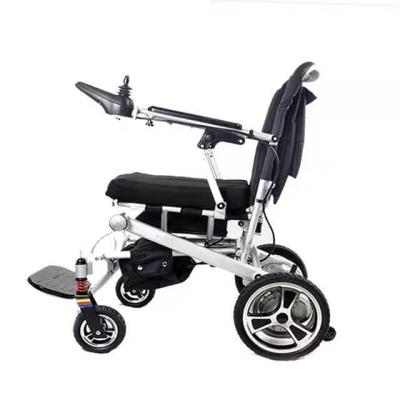 China Hot Selling Aluminum Alloy Power Foldable Wheelchair Motor Portable Electric Wheelchair With Battery for sale