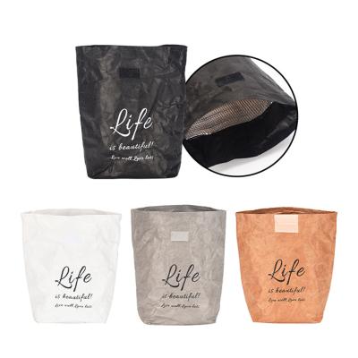 China Who respects the environment. Hot Sale Durable.insulated Foldable Kraft Tyvex Insulated Lunch Cooler Bag Foil Delivery Bag for sale