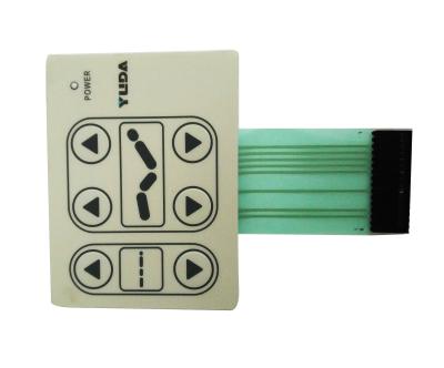 China Metal Dome Flat Membrane Switch 0.2mm PC Overlay Panel Versatile Graphic Interface for sale