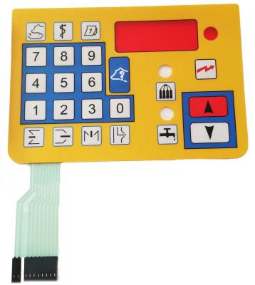 China Colorful Waterproof Flat Membrane Switch Keypad 0.05mm - 1.0mm Thickness for sale