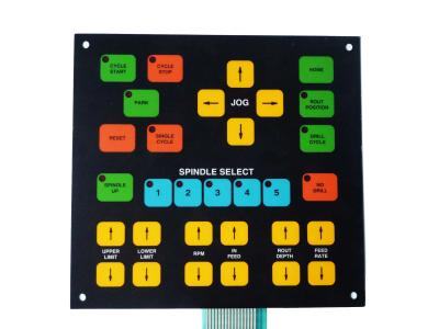 China Matte PET Custom Membrane Switches Flat Finished For Spindle Control System for sale