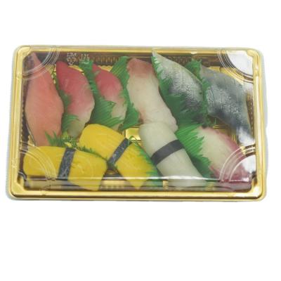 China KW1-1109Gold Disposable CLASSIC Take Out Appetizer Clear Dishes With Latched Lid for sale