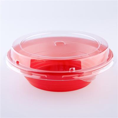 China SM3-2102 PP red food grade disposable hot soup donburi bowl for sale