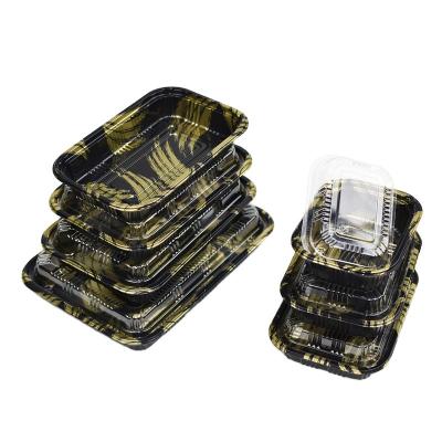 China Freshness Preservation SM-810 Food Grade Chinese Hot Design Disposable Transparent Plastic Take Away Sushi Togo Box Tray Japan for sale