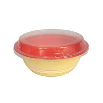 China Freshness Preservation SM3-2103Red/Yellow Disposable Restaurant Plastic Noodle Soup Bowl Set For Hot Soup for sale