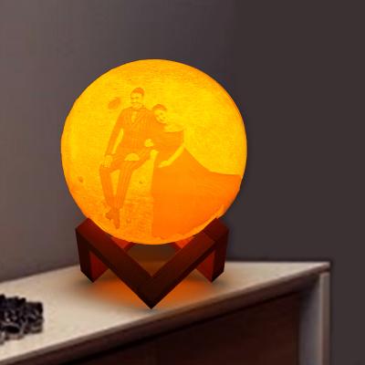 China Night Light 3d Printng Moon Modern Customs Lead Lamp for Christmas Valentine's Day Gift for sale