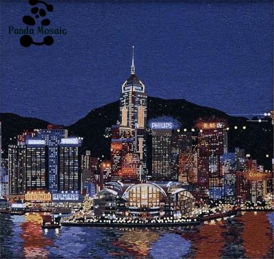 China Liberty Mural Parquet As-gm02 Hand Glass Pattern Glass Mosaic Wall Art Statue for sale