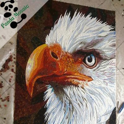 China Handmade Type Pmb06 Eagle Animal Wall Murals New Parquet Floor Tile Art Mosaic Mosaic Living Room for sale