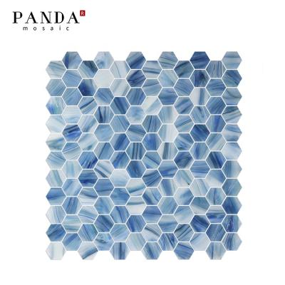 China Hot Selling Foshan Mosaic Tile Modern Blue Green And Elegant Simple Multi Pattern Customized Tiles Mosaic Craft for sale