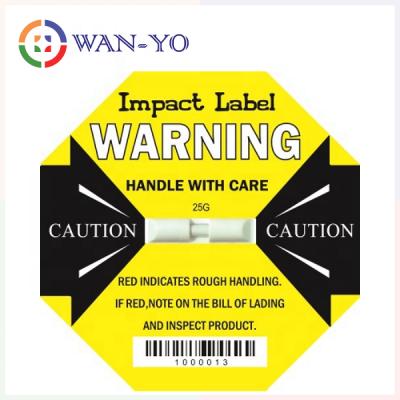 China Barcode Impact Label 25G: Drop N Indicate Shock Vibrational Shock Watch Sticker for sale