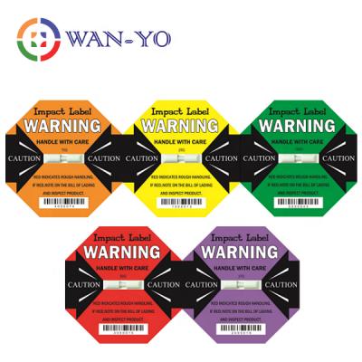 China Prevent Mishandling Damage Of Goods Or Transit Shipping Shock Impact Sensor WAN-YO: Packaging Shock Sensor Labels for sale