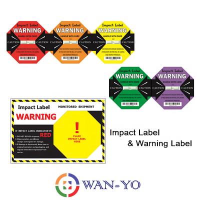 China Barcode Shipping Monitoring Logistic Label - Shock and Impact Indicators by WAN-YO for sale