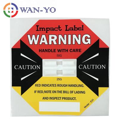 China Packaging Solution Impact Indicators Shipping Aid Monitors With Double Impact Label for sale