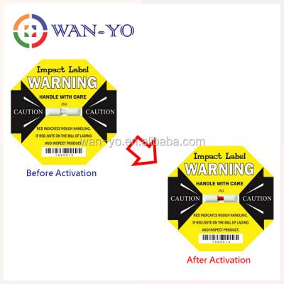 China Logistics Shock Sensor Indicator and Shipping Vibration Indicator - Impact Label 25G by WAN-Yo for sale