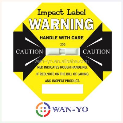 China Monitor & Prevent Mishandling/Damage of Goods or Transit Shipping Acceleration Indicator Shipping Labels 25G by WAN-Yo for sale