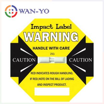 China Best Barcode Shock Indictor Labels: Single Shock Sensor Indicator (Yellow L-65) for sale