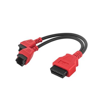 China OBD2 Scanner Car Flat+Thin Automotive Male To Chrysler Diagnostic Tool Connector Female Interface 12+8 Pin Diagnostic Connection Cable For for sale