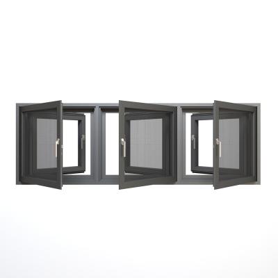 China Safe And Practical Modern Reasonable Price Good Wind Resistance Sealing Aluminum Casement Home Office Window for sale