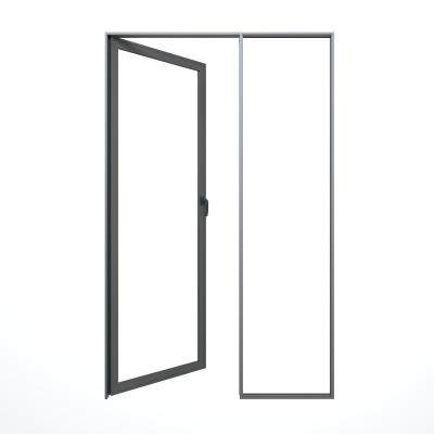 China Modern Factory Price Frame Size Very Narrow Toilet Bar Single Glass Swing Door for sale