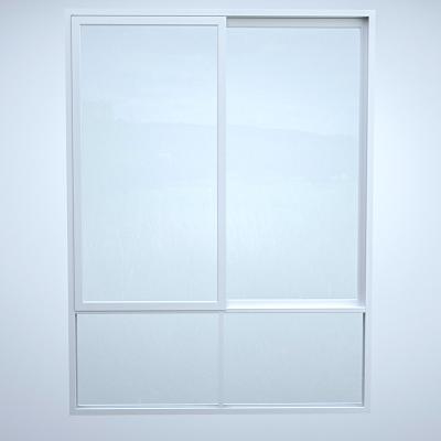 China Sliding low price simple design living room bedroom veranda cavity high quality PVC glass sliding window for sale