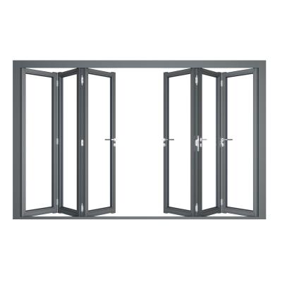 China Modern Single Accessories Aluminum Sliding Hardware Competitive Price Custom Glass Folding Door Waterproof for sale