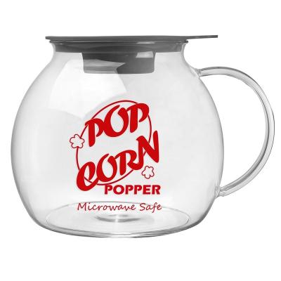 China Hotel Borosilicate Glass Popcorn Popcorn Microwave High Micro Noise With Silicon Dual Mode Lid for sale