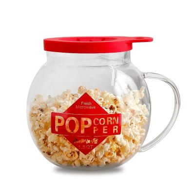 China Homemade Hotel Popcorn Popper Microwave With BPA Free Silicone Lid And Handle For Party for sale