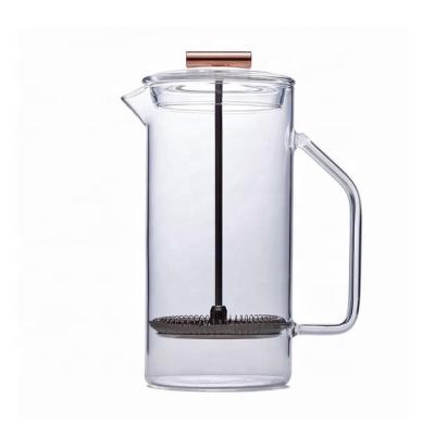 China Borosilicate 1000ml Sustainable Press Glass French Coffee Maker for sale