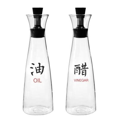 China Food Borosilicate Glass Leak Proof Oil Bottle And Vinegar Dispenser Bottle For Home Hotel Restaurant 500ml for sale