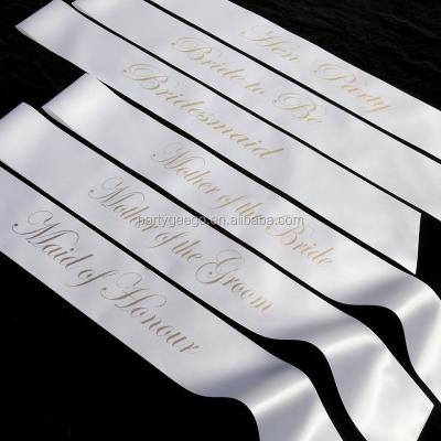 China Polyester Bride To Be Sash Bridal Shower Bride To Be Sash Bachelor Party Supplies for sale