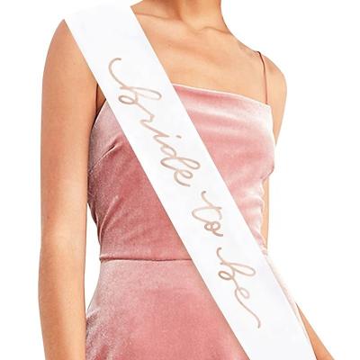 China Wholesale Customized Satin Hen Party Bachelorette Party Sash Bride To Be Girl Hen Party Sash Supplies for sale