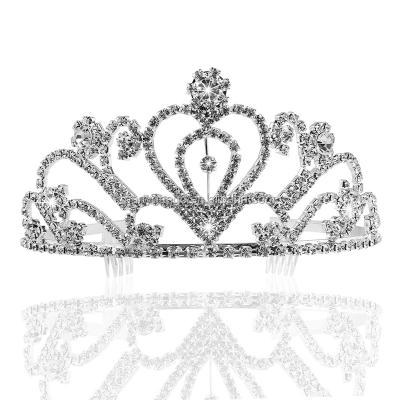 China Alloy Crown Tiara Wedding Bride Crown Tiaras For Hair Decorations for sale