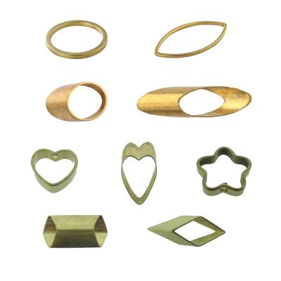 China Brass of jewelry/bag/garment/shoes/etc. Linker Ring Jewelry Findings - Various Shape Copper Brass Cut Carved Link Ring Jewelry Components for sale