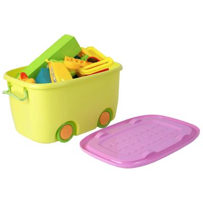 China Viable Kids Organizing Storage Box with Wheels, Large Organizer Toy Plastic Storage Boxes // for sale