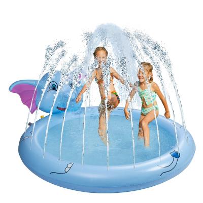 China Watersports Summer Outdoor Water Toys, Elephant Inflatable Splash Play Mat Splash Pad Sprinkler For Kids for sale