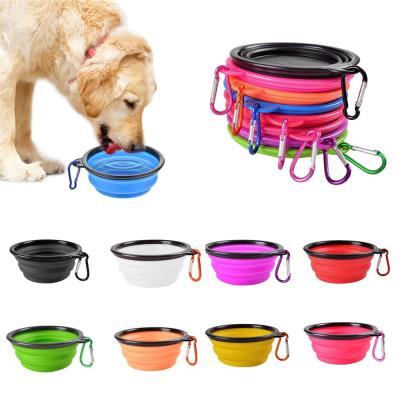 China Stocked Collapsible Dog Bowl , Travel Collapsible Plastic Pet Food Bowls for sale