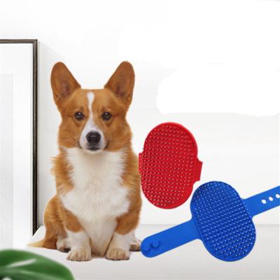 China Stocked Dog Grooming Brush, Silicone Pet Dog Slicker Cleaning Hair Brush for sale