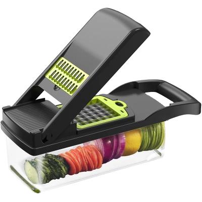 China Viable 9 in 1 Multifunctional Food Tool Slicer Vegetable Cutter Kitchen Slicer Cleaver for sale