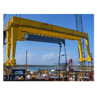 China Gantry Crane 80 Ton Mobile Double Beam Girder Lifting Pocket Overhead Gantry Crane for sale