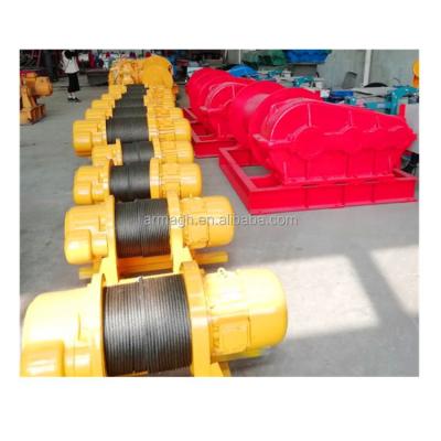 China Safety Elevator Steel Rope Drum Pulling 20 Ton Electric Winch for sale