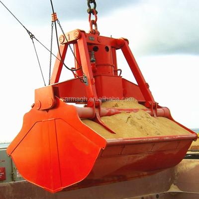 China Dry Hydraulic Remote Clamshell Excavator Grab Bulk Cargo Grab Bucket for sale