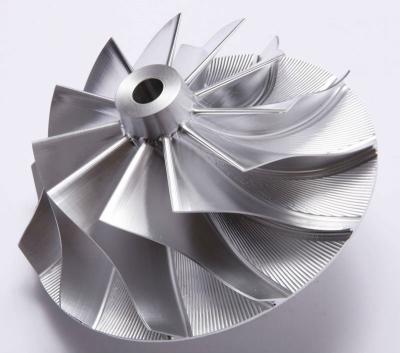 China Aluminum alloy forged 5 axle CNC fully machined billet compressor wheel s400 for sale