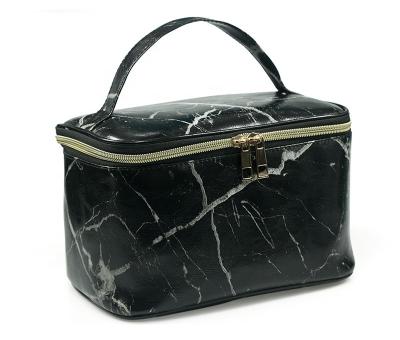 China New Amazon Bucket Makeup Bag Travel Storage Cosmetic Case Handle Large Capacity Durable Fashionable Marble Marble Bag For Lady for sale